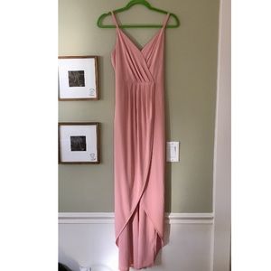 Pink Wrap Maxi Dress